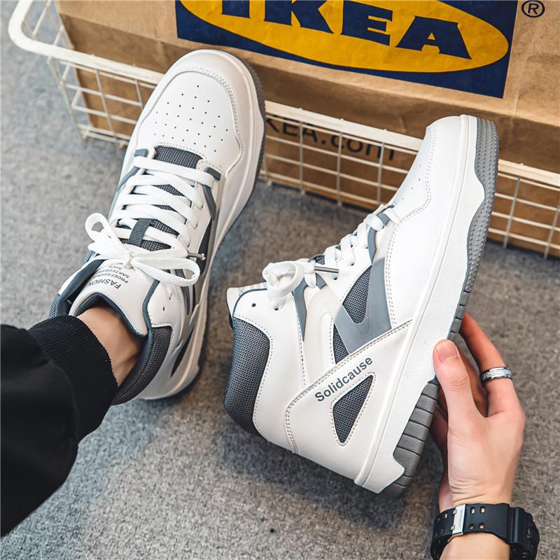 

Cheap high-top autumn Hong Kong style heightening board shoes basketball shoes youth casual shoes student sports 39