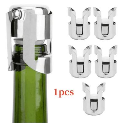 1PCS Stainless Steel Champagne Bottle Sealer Vacuum Sealed Wine Bottle Stopper Sealing Bottle Cap
