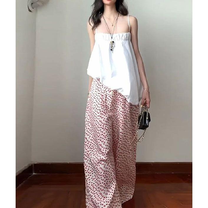Korean bud sling vest women s outer wear 2026 summer new irregular design fashion thin top pants S
