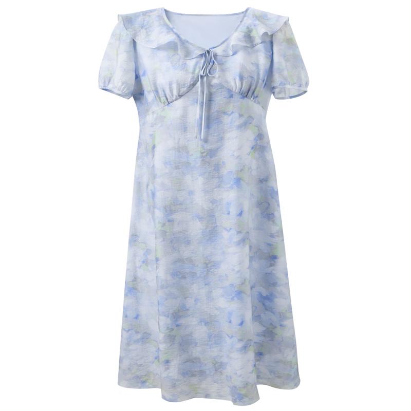 Women s Lyocell Floral Plus Size Summer A-Line Dress XL