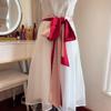 Satin Silk Hair Band Long Wide Bag Ribbon Multi-Use Waist Belt