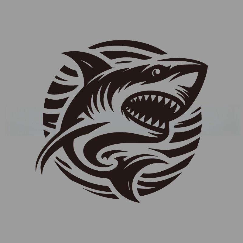 Shark surfing with teeth bared creative&funny stickers for cartoon fans&lover,high quality for car trucks motorcycles &laptops