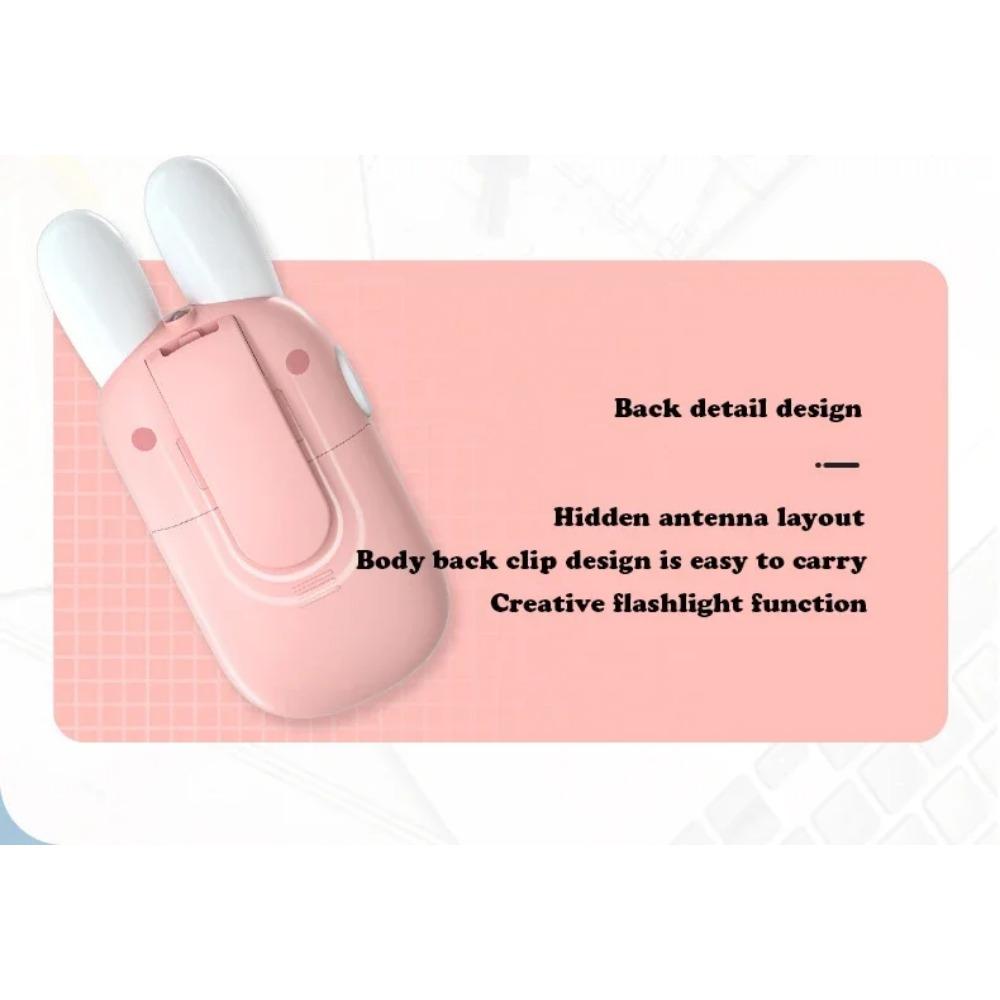 2PCS Kids Walkie Talkie Mini Phone Call Cartoon Children Talkie Walkie Toys 3KM Range UHF Interphone Radio Boys Girls Gifts