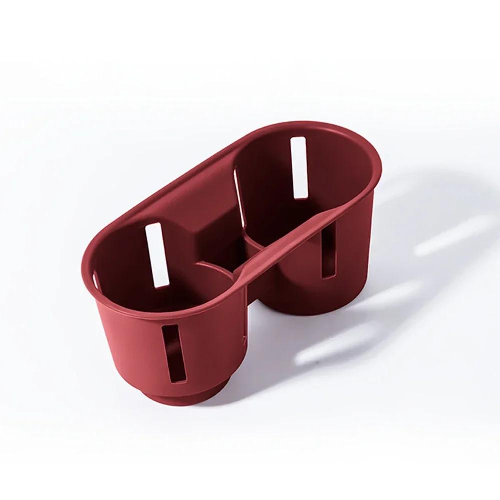 Car Silicone Center Console Organizer Box Cup Holder Wireless Charging Pad Cup Insert Accessories For Porsche Cayenne 2024 2025