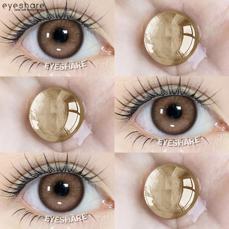 EYESHARE 1 Pair New Style Contact Lenses Brown Colored Beauty Pupils Lens Grey Natural Korean Softlens
