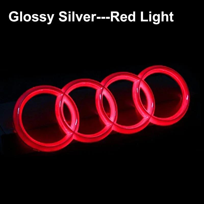 For Audi S5 Static Light Car Front Grille LED Emblem Decor for Audi A4 A5 Q5 RS5 A4L A3 8p Q3 A8 Decals Badge Sticker Exterior Accessories