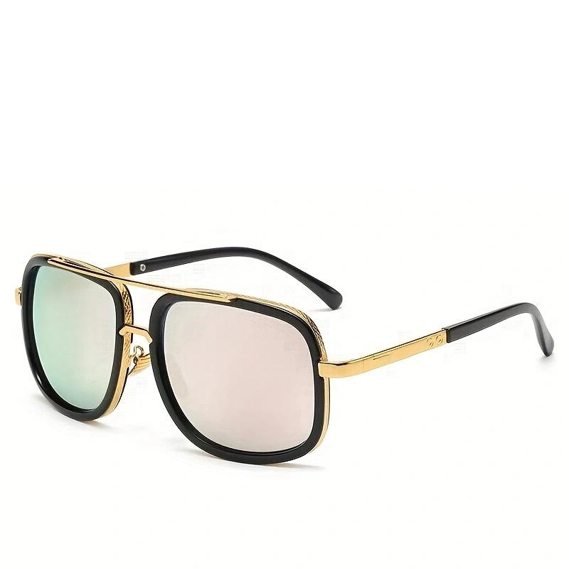 Modne Okulary Przeciwsłoneczne Do Jazdy Dla Mężczyzn Okulary Przeciwsłoneczne Metalowa Oprawka Owalna Soczewki Okulary Outdoorowe Codzienne Kwadratowe Okulary Przeciwsłoneczne Okulary Uv400