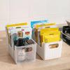 1Pc Large-Capacity Kitchen Plastic Storage Box With Partitions For Refrigerator Food Books Seasoning Organizer Bin Container