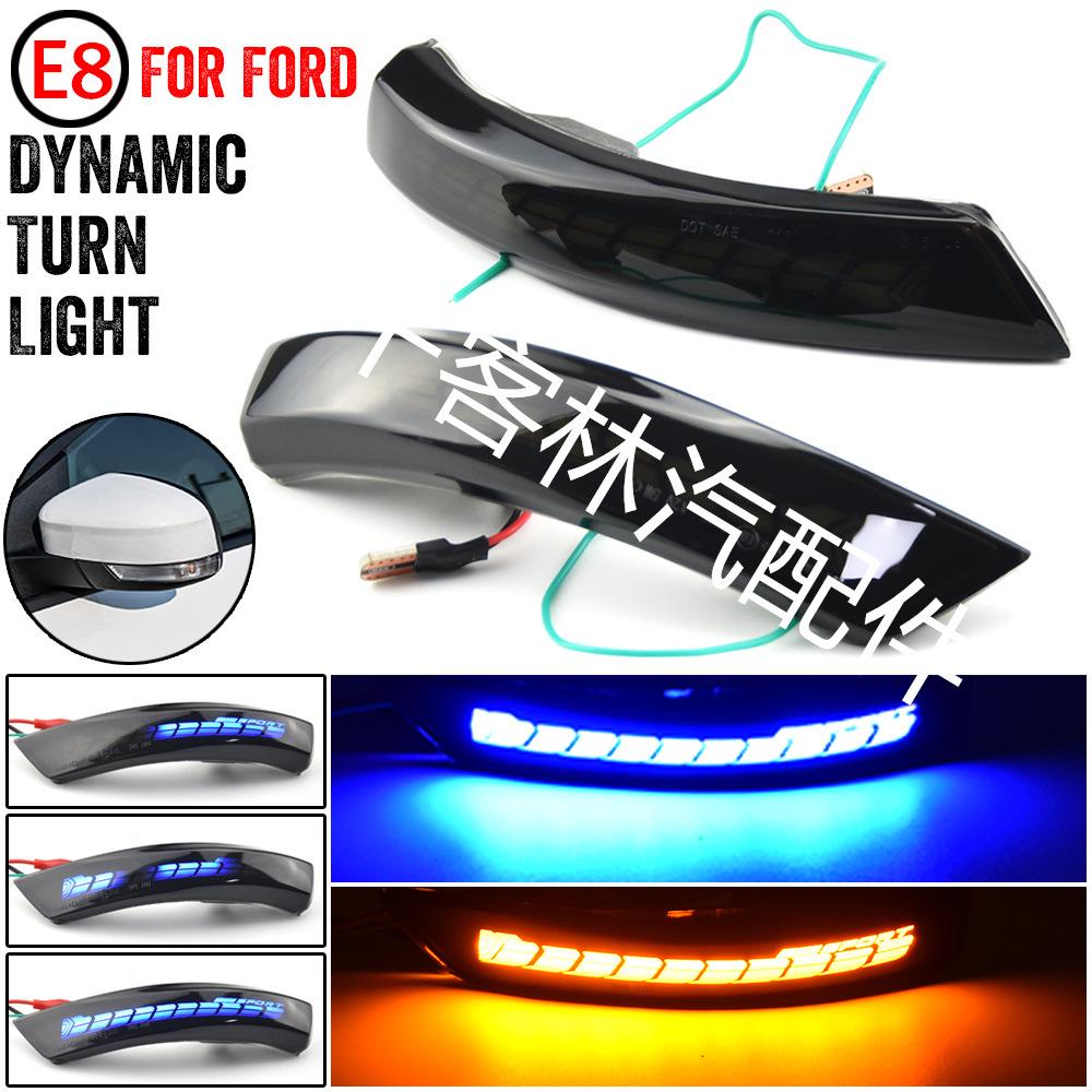 Dragon Scale Rearview Mirror Sequential Turn Signal Light for Ford Focus Mk4 2019-2020