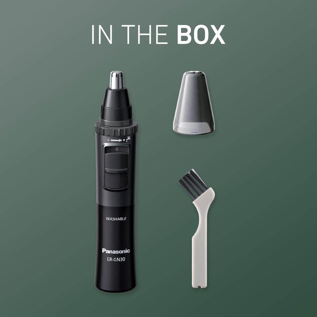 Panasonic Herren Ohr- und Nasenhaartrimmer, Nass/Trocken, Hypoallergen, Doppelklingen - ER-GN30-H