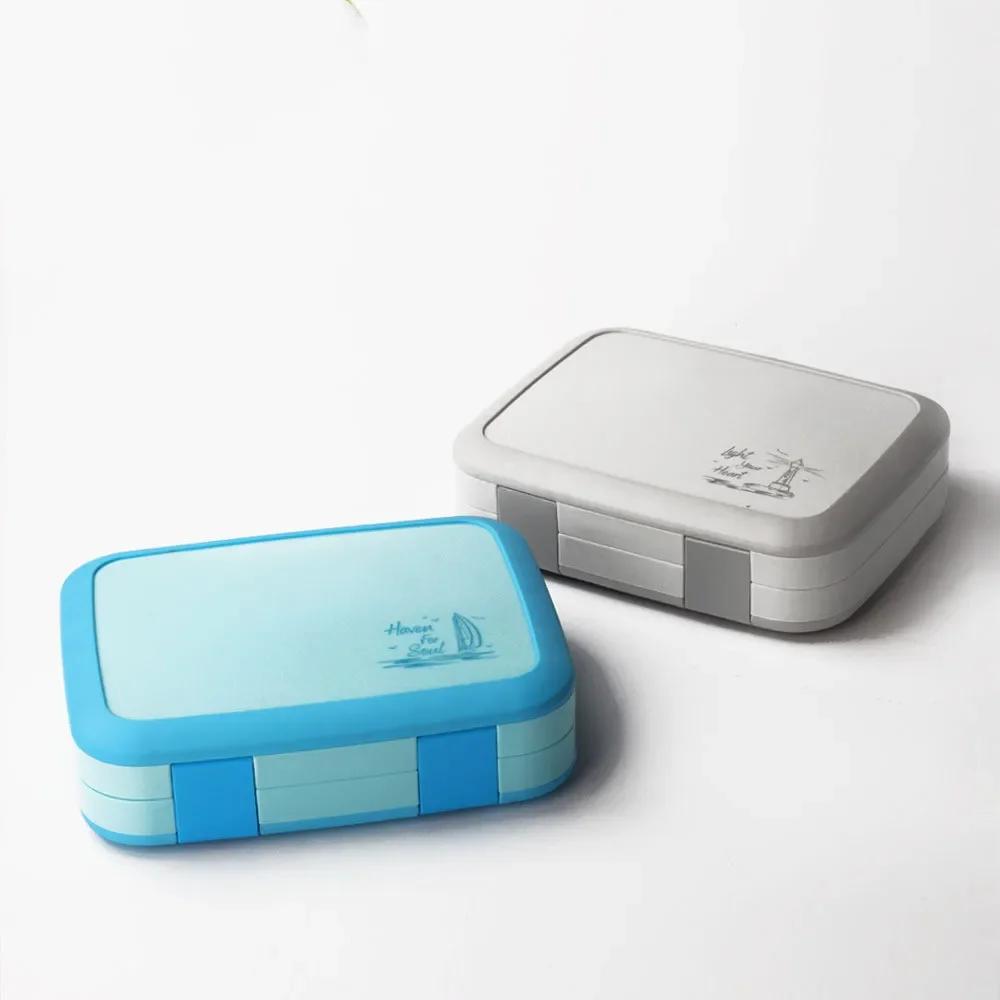 1pc- Lunch box Students' lunch box Sealed leak-proof Korean lunch box with cutlery