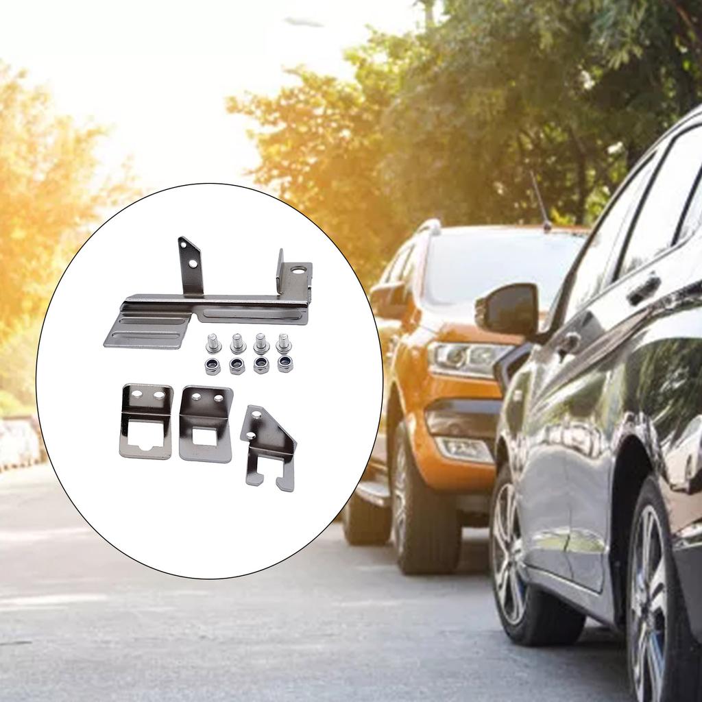 1 Set Replacement Kickdown Chrome Steel Carburetor Linkage Bracket Throttle Cable Bracket Mount Kit for SBC BBC Holley