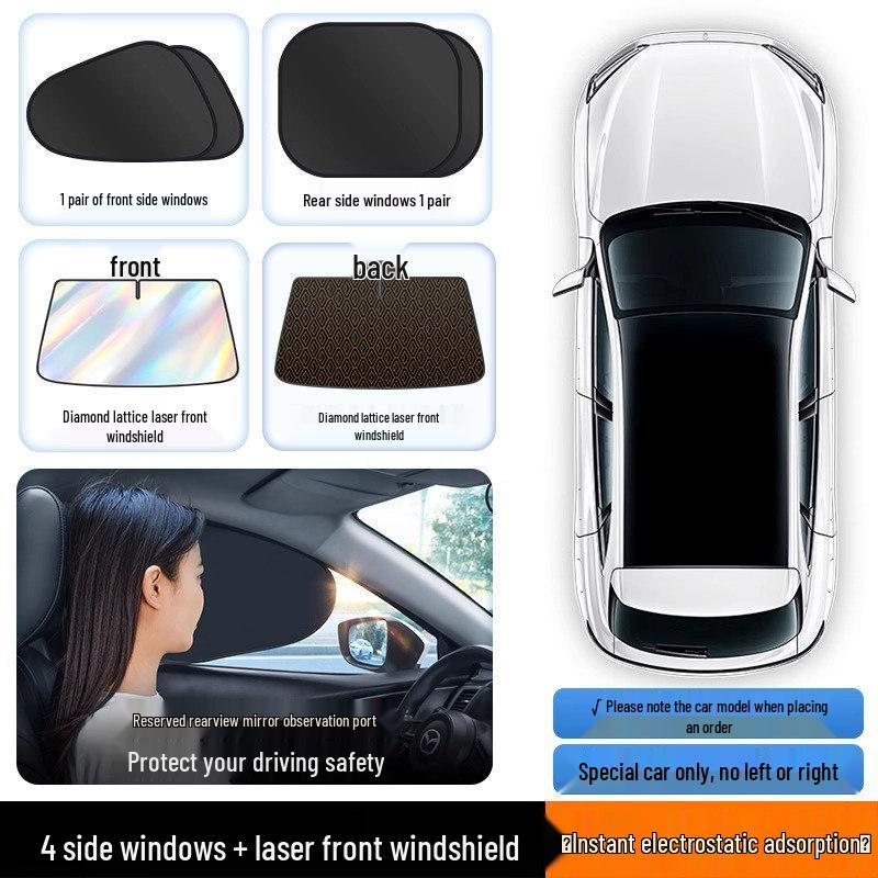 Car Windshield Sunshade Umbrella: Heat Insulation, Blackout Curtain, Sun Protection for Small Cars