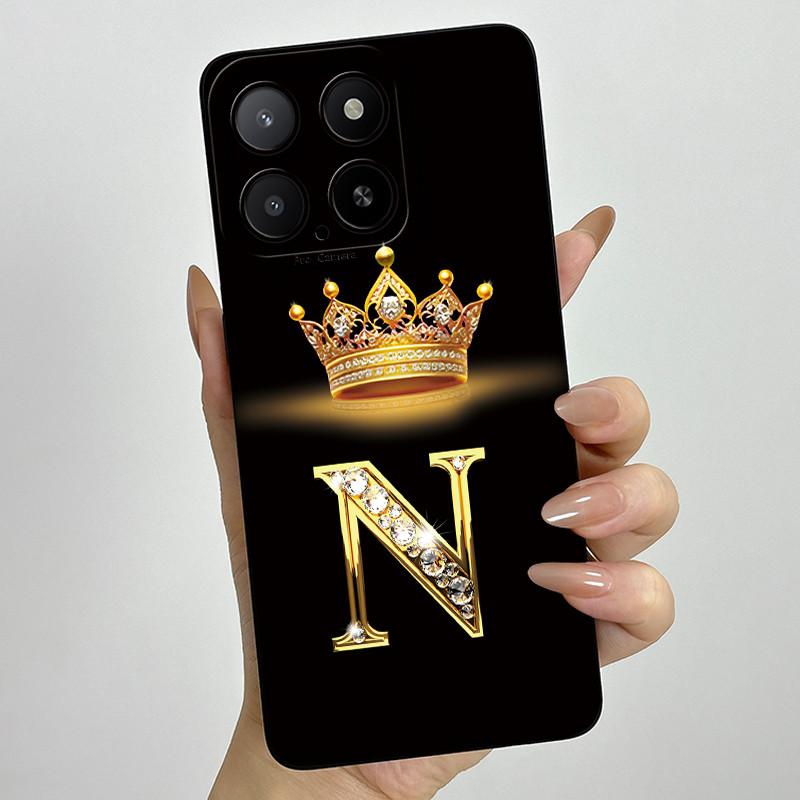 Casing For Honor X5b 2024 Phone Case Crown Letters Silicone Soft Full Protective Back Cover For HonorX5b X 5b+ Plus Coque Fundas