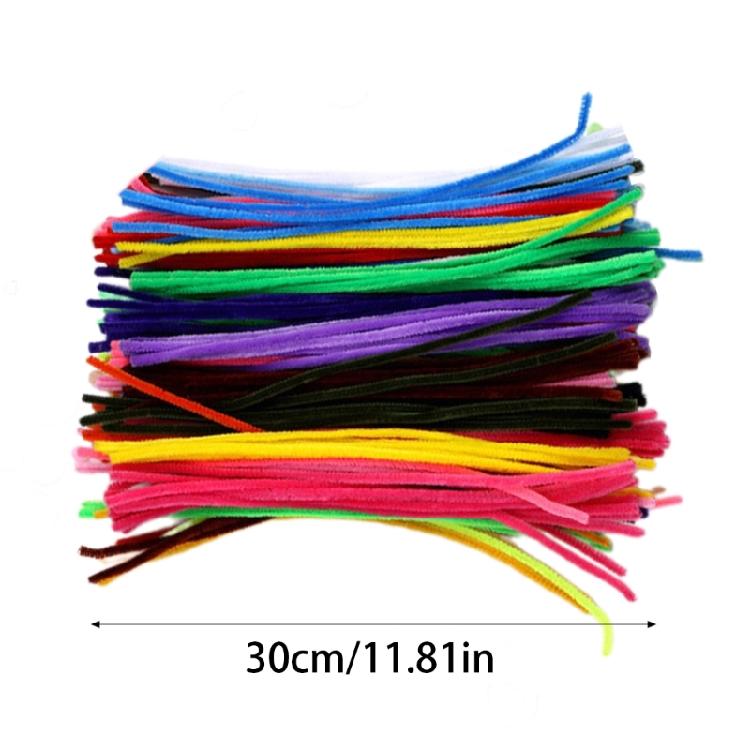 Chenilles Stems Pipe Cleaners Colorful Fuzzy Stick Soft Bend Stick Fuzzy Wire Stick for Adults