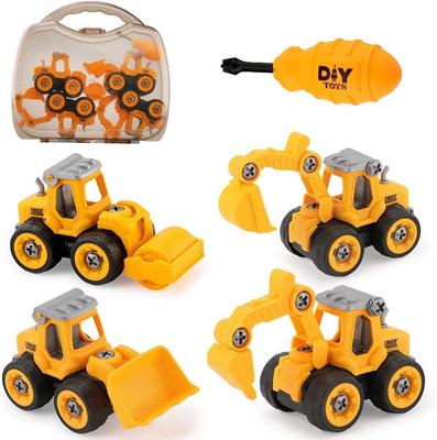 JoyGrow Construction Vehicle Set of DIY Educational Construction Pretend Sandbox Mini Gift for Boys and Girls Toys, 4, Toys, Excavator, Play, Play,