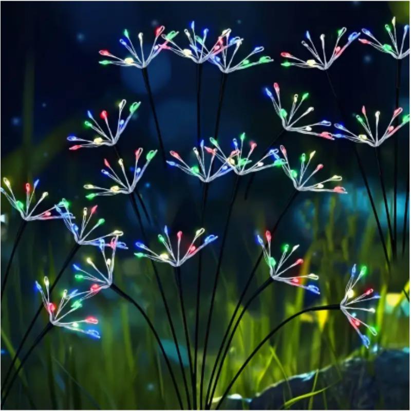 

Фейерверк на солнечной батарее теплый белый 100LED уличная садовая декорация подходит для украшения сада, балкона, террасы, дорожки во дворе 60LED-MULTICOLOR