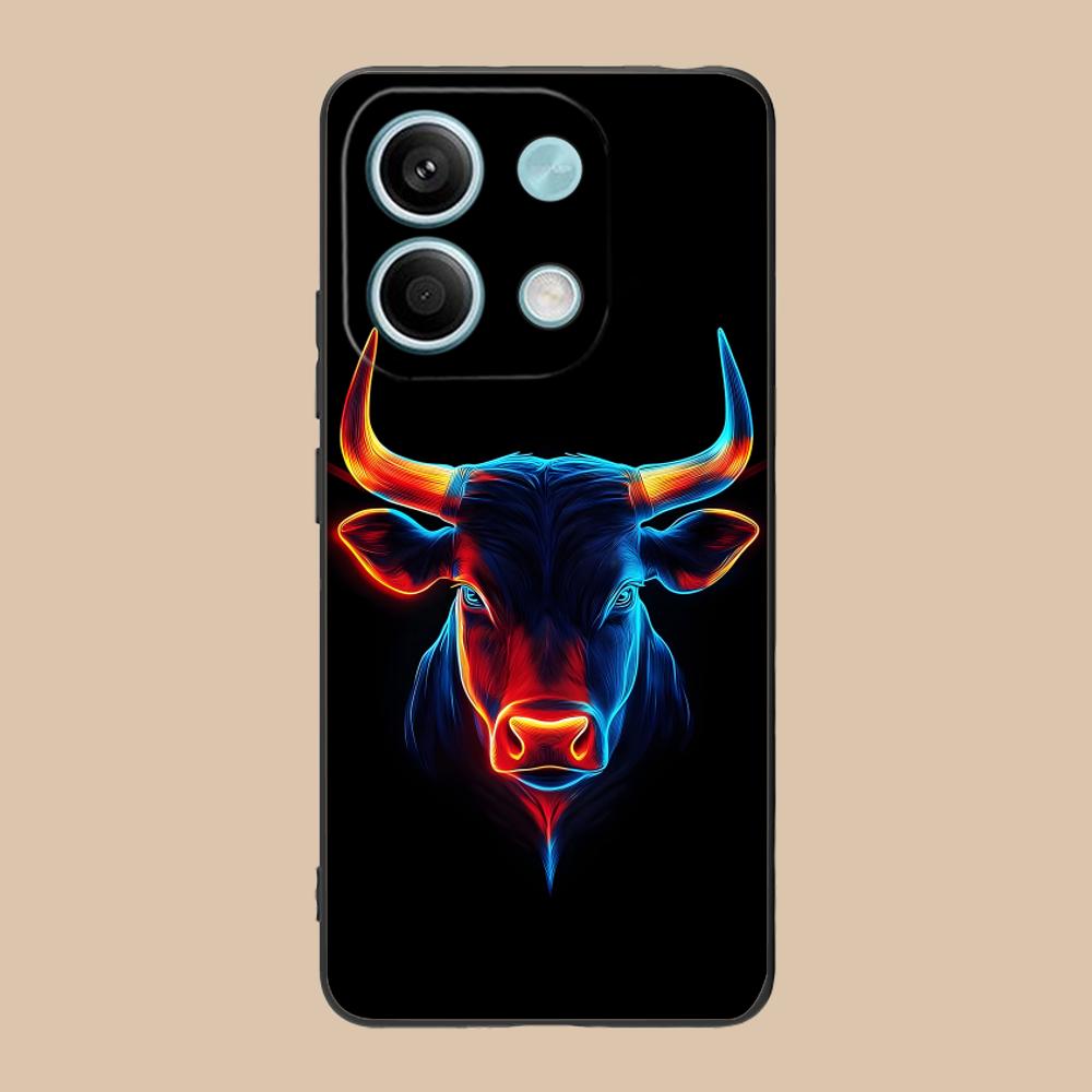 Bull Head Phone Case for POCO F8 F7 F6 F5 F4 F3 F2 Pro GT C75 C71 C65 C61 C40 Pro Ultra Soft TPU Shockproof Cover