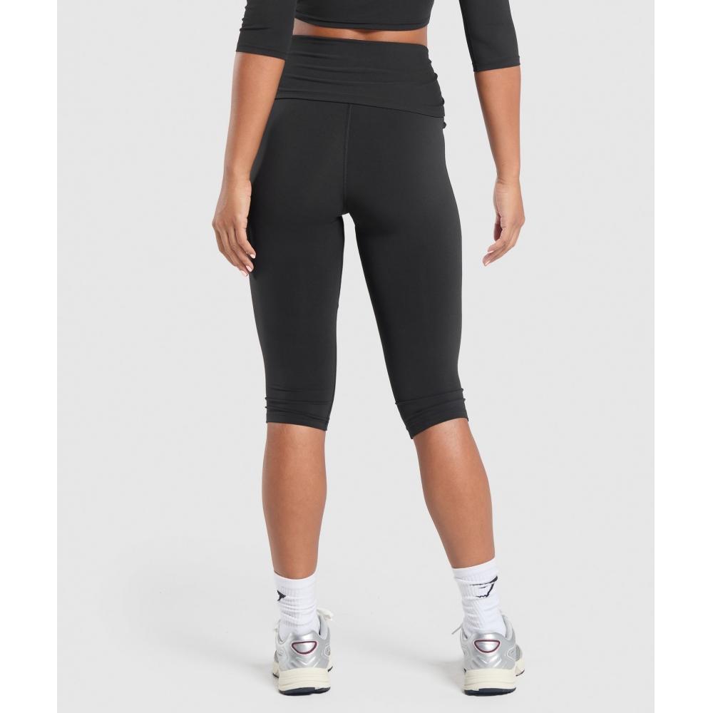 Gymshark Ruched Capri Leggings Black B9a9m Bb2j
