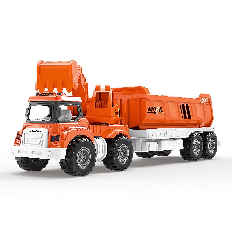 Simulation Alloy Front Inertia Car Crane Excavator Dump Car Trailer Model Children's Toy Birthday Gift