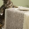 Cat Tunnel, Plush Large Play Tunnel with Two Caves and Hanging Ball, Cream White