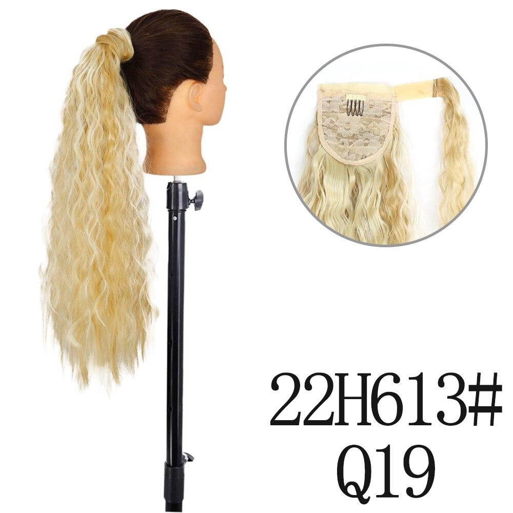 MISSQUEEN 22 34 tommer bølget hestehale hårforlengelse Syntetisk hestehale forlengelse hår for kvinner hestehale hår hårpynt