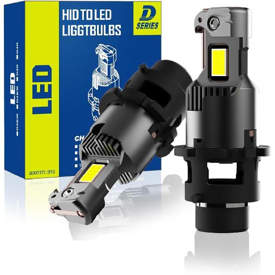 D2S D2R LED Bulbs, 24000Lumens 600% Brightness, 6000K Cool White Light, Plug And Play Fog Light Bulbs, Xenon HID Replacement, 85122 66240 66040 Fog