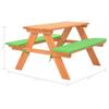 Kids  Picnic Table with Benches 89*79*50 Cm Solid Pine Wood