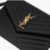 Saint Laurent Cassandra Monogram Matelassé Steppung Gold Clutch Tasche Bow01 1000