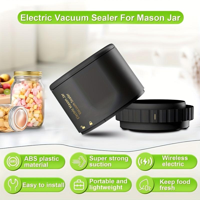 Electric Mason Jar Sealer - One-Touch Jar Sealer Suitable for Mason Jars with Wide/ Narrow Mouth Lids, Heavy-Duty Seal for Preservation