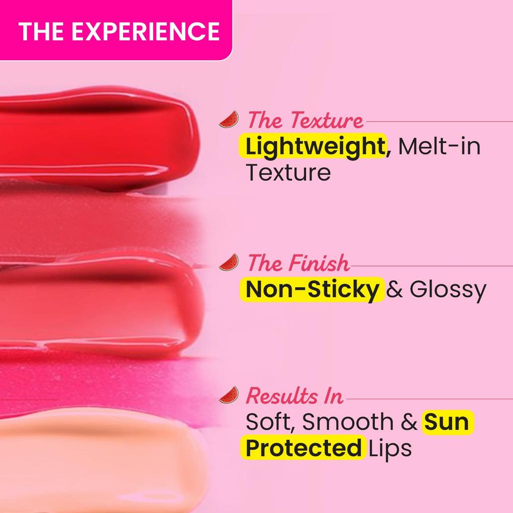 Dot & Key Gloss Boss Brightening Lip Balm SPF 50+ Cooling Glossy Finish For Dry Lips Watermelon 12 g Daily Use