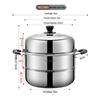 MAXCOOK 28cm Stainless Steel Steamer with High Arch Lid