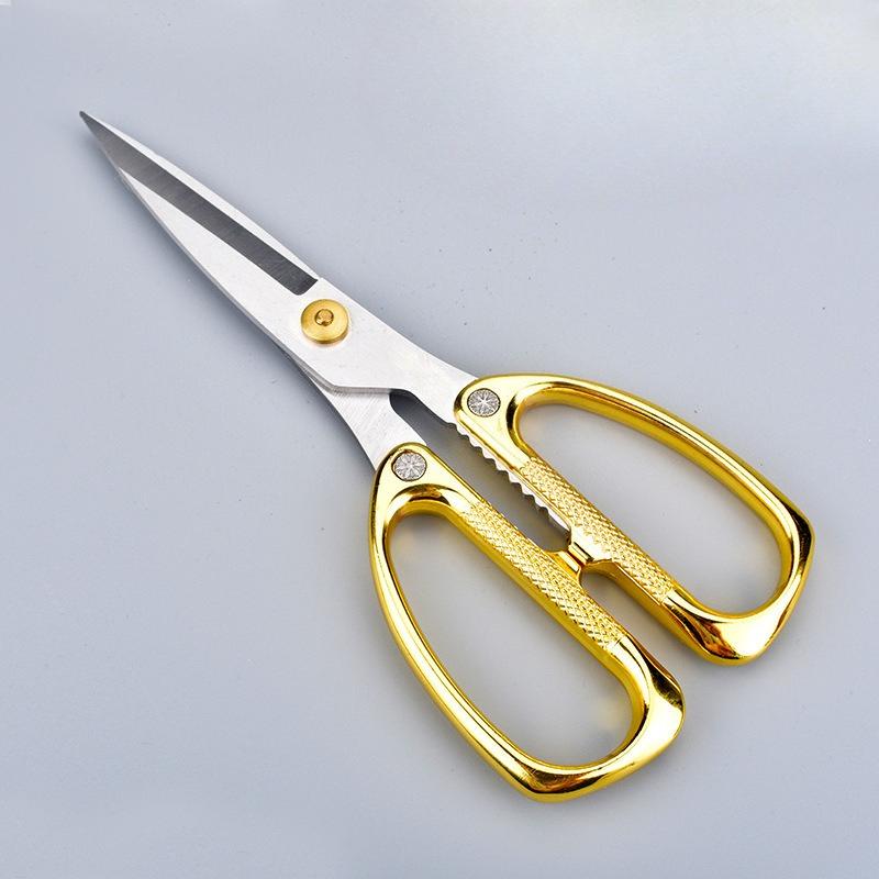 

Diamond-shaped Stainless Steel Scissors Made of Alloy, Strong Kitchen Chicken Bone Scissors, Large Scissors for Cutting Fabric K26 Cut золотой
