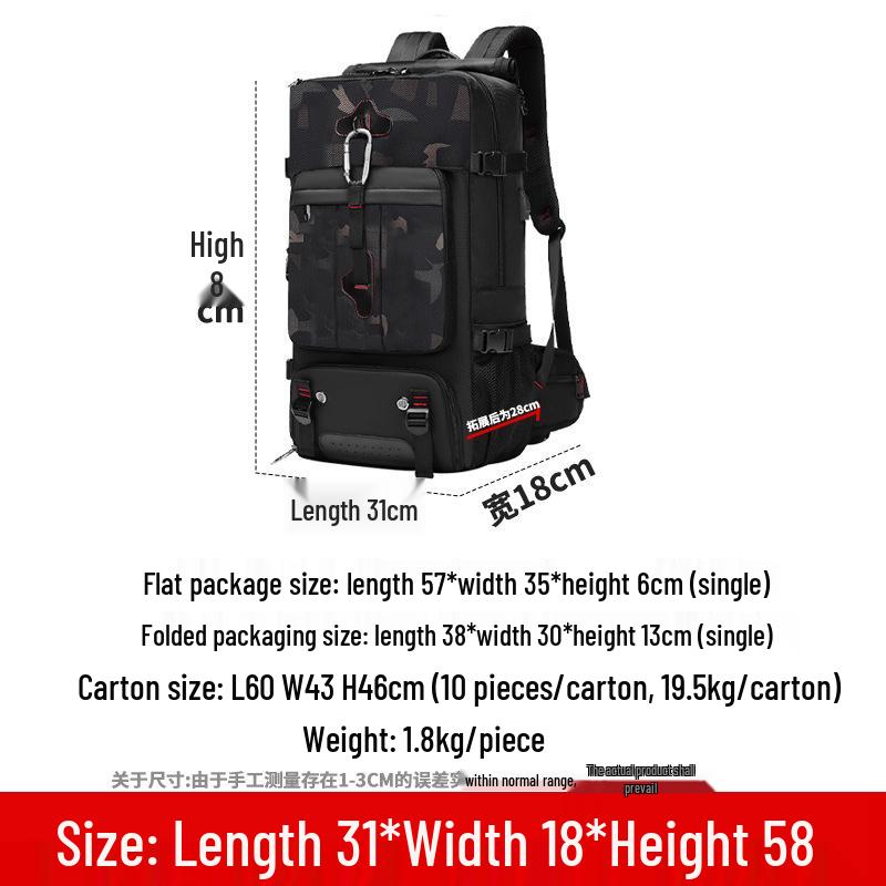 Men's Large Capacity Waterproof Travel Backpack for Mountaineering