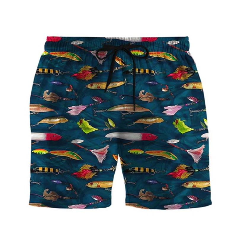 Vintage Fish Fishing Graphic Shorts For Men Kids Outdoor Sport Quick Drying Short Pants Summer Casual Daily Y2k Men Beach Shorts