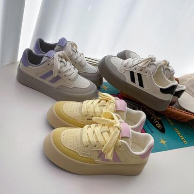 Thick-soled German Training Shoes Spring Korean Version of College Style Color Matching Board Shoes Retro Versatile Sports and Leisure Board Shoes 602