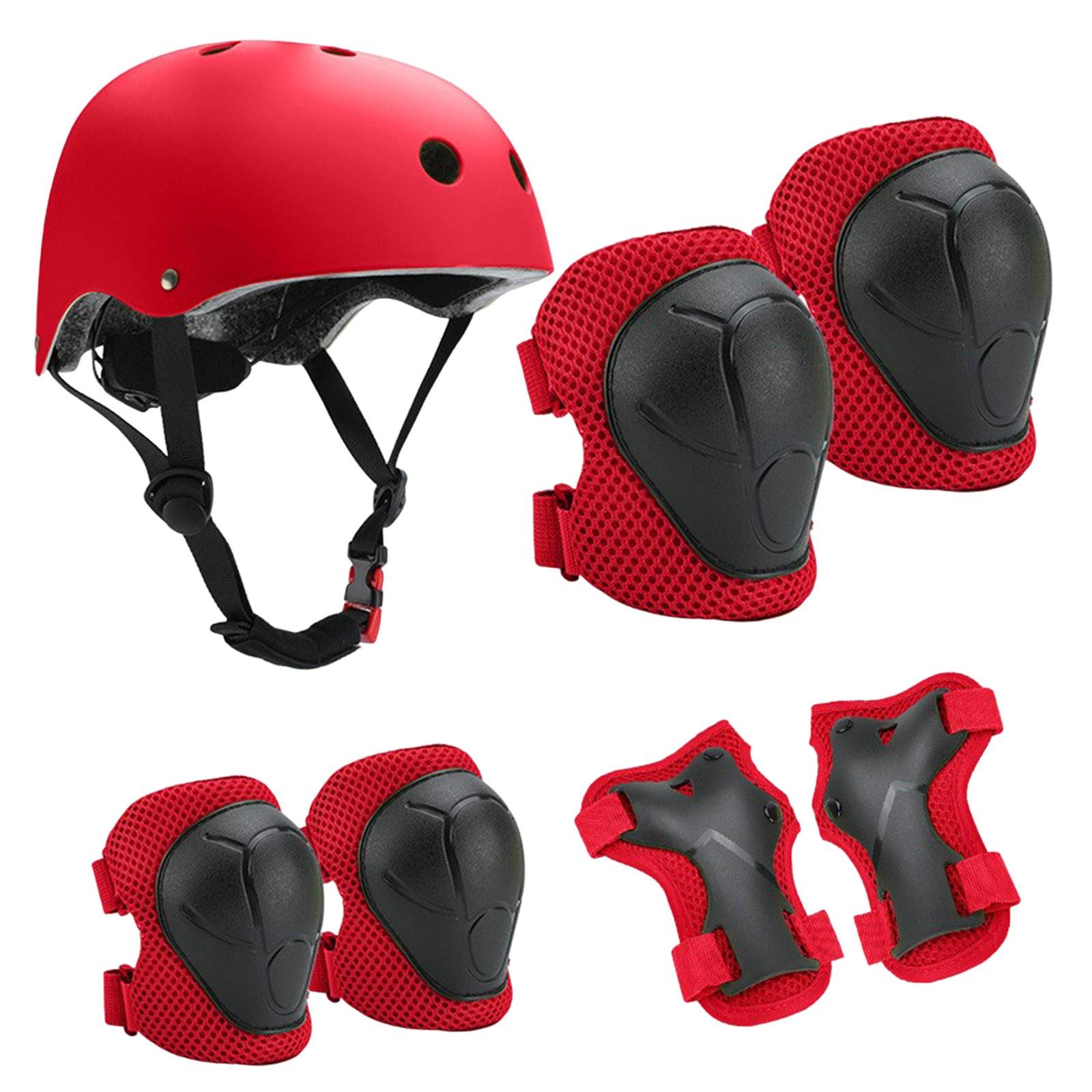 Children s Roller Skating Protective Gear Balance Car Skateboard Protective Gear Skating Knee Pads Elbow Pads One Size красный