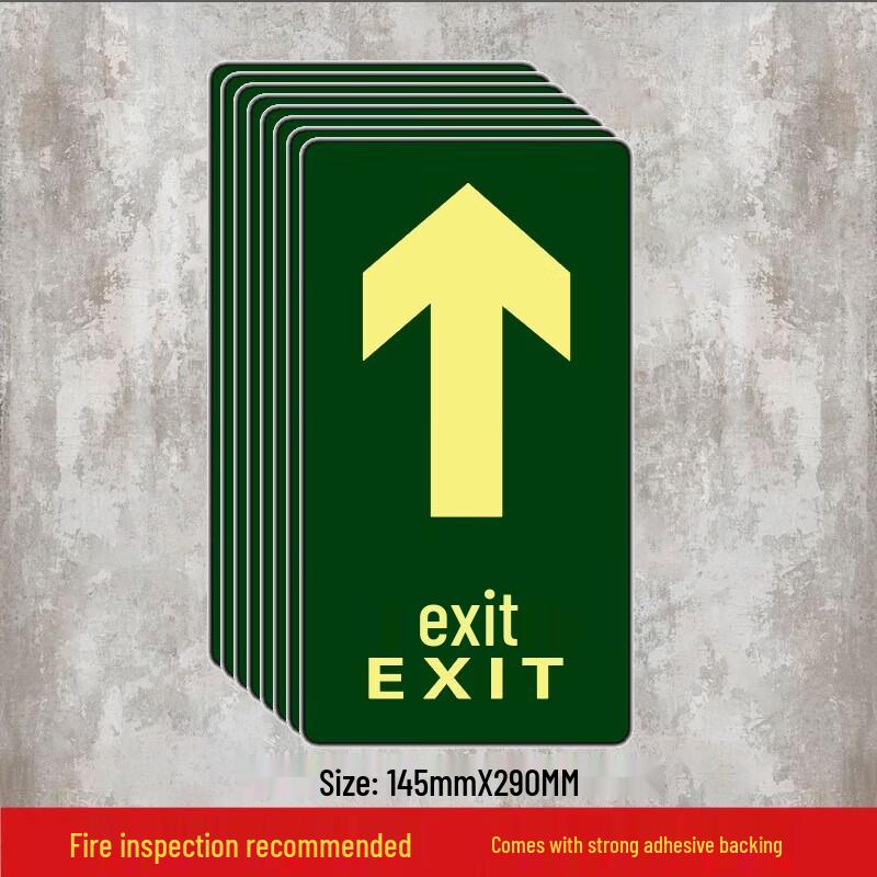 WEZHO Glow-in-the-Dark Safety Exit Floor Stickers