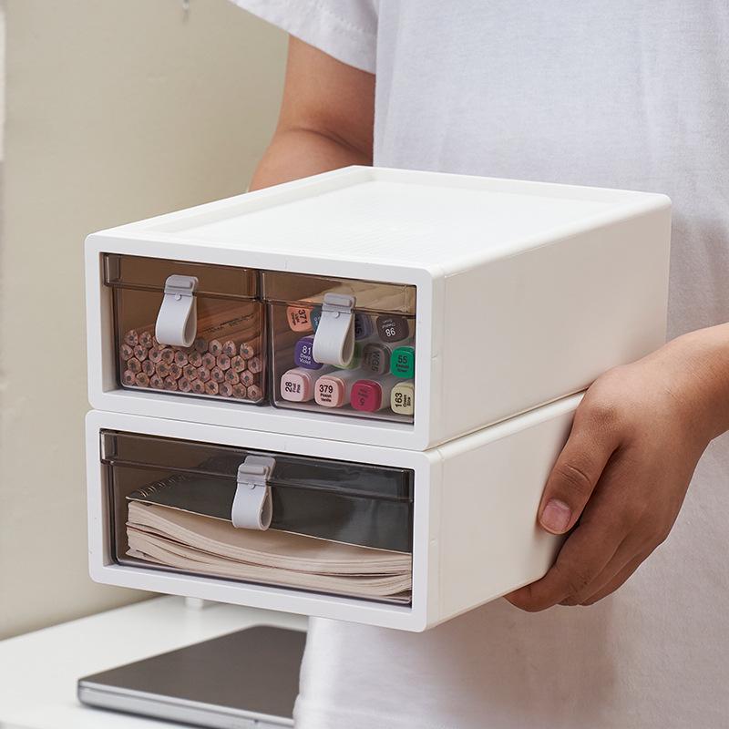 Transparent Desk Organizer Drawer for Cosmetics and Stationery