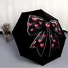 1pc Heart Bow Automatic Open/Close Umbrella Compact Folding Umbrella, All-Season Portable Umbrella for Women/Men F1124331