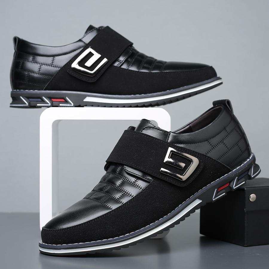 Leather Casual Shoes for Men Fashion Men Loafers Office Comfortable Slip On Men Shoes Business Big Size Working Footwear Tênis