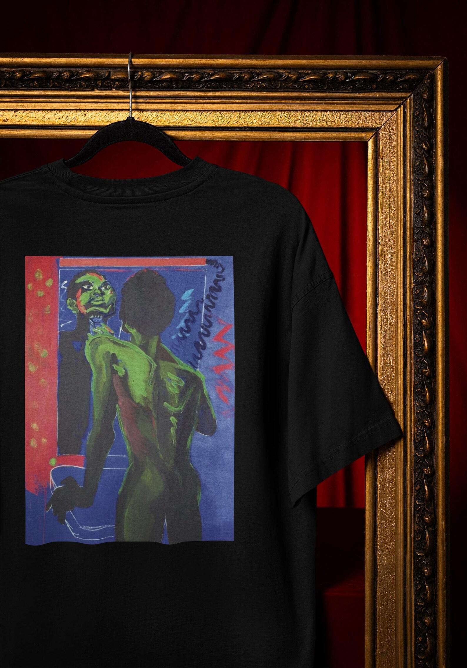 Distorted Mirror Skeleton Tee: Surreal Horror Art - Unisex Fit Comfort Colors® XL