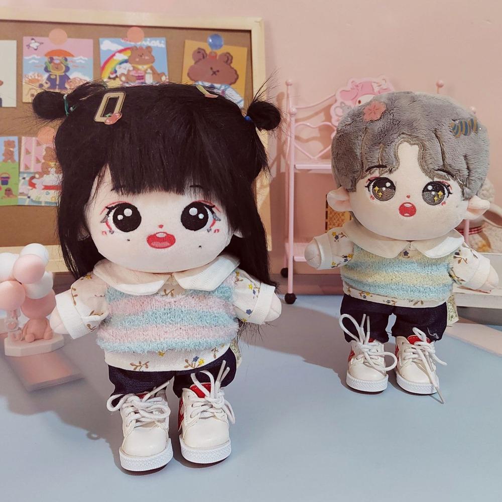 1 Set Jeans Cotton Doll's Clothes Striped Sweater No Attribute Doll Clothes  20cm Cotton Doll