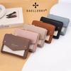 Blocked Short Color Wallet With Letter Print Design For Casual City Use Outin