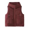 Autumn and Winter Hooded Vest Vest Women's Cold-proof Vest Jacket