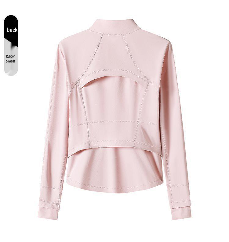 Women's Ice Silk Sun Protection Jacket, Stand Collar Slim Fit with High-Quality YKK Zipper, Thin, Breathable, and Skin-Friendly.