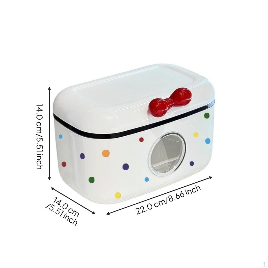 WallMounted Tissue Box, Drill Toilet Paper Holder, Bathroom Organizer Creamy White