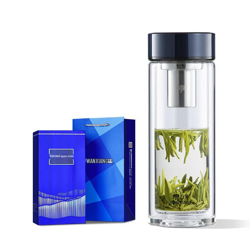 Wanxiang Double-Layer Borosilicate Glass Business Mug with Tea Infuser