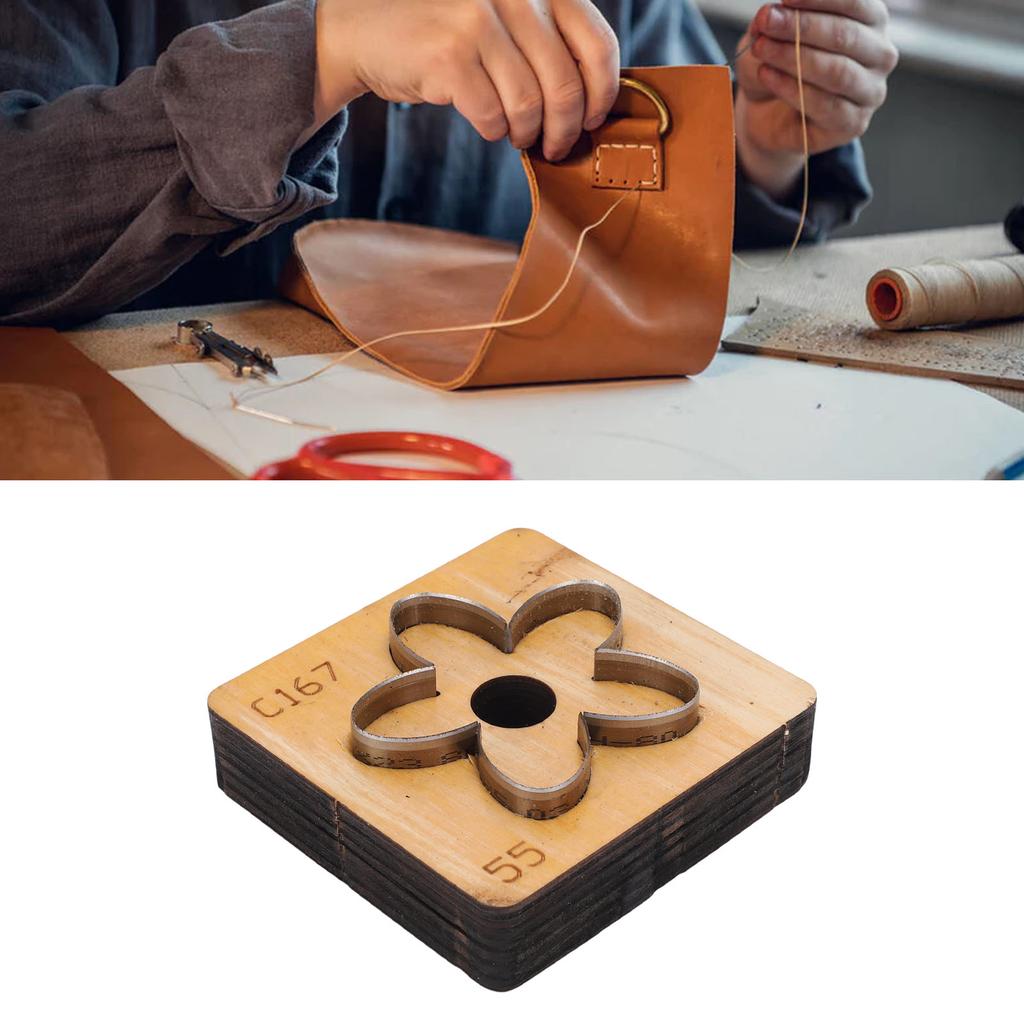 Matriță de tăiat piele în formă de floare Metal Artizanat din piele Artă pe hârtie Cutter Matriță de perforat Instrument de meșteșugărit