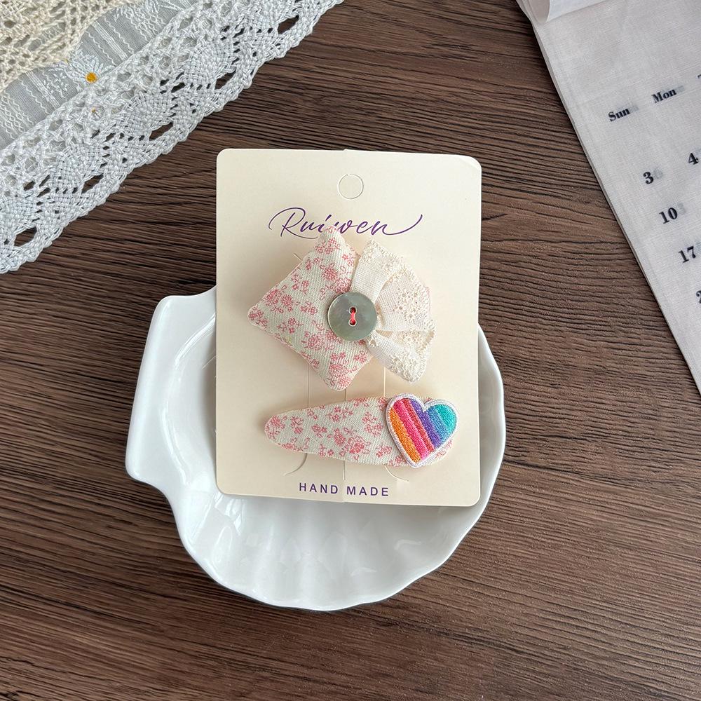 Pink Floral Hair Clip for Little Girls - Cute Bow for Children's Side Bangs and Baby Hair